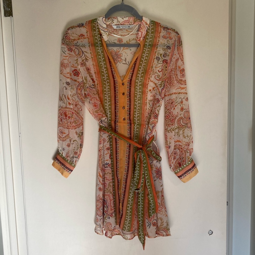 Zara mini dress chiffon